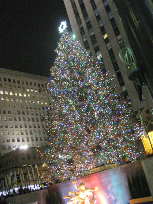 Christmas tree at the Rockefeller Center, Manhattan