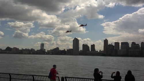 The Jersey City waterfront at dusk