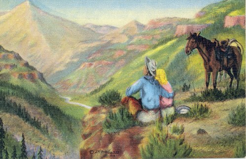 Unsent Cows Cattle Cowboys and Horses 11